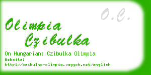 olimpia czibulka business card